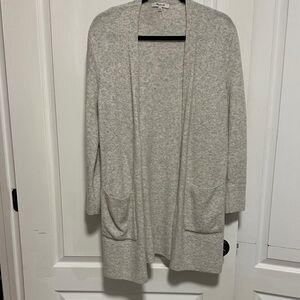 Madewell Heather Gray Open-Front Cardigan